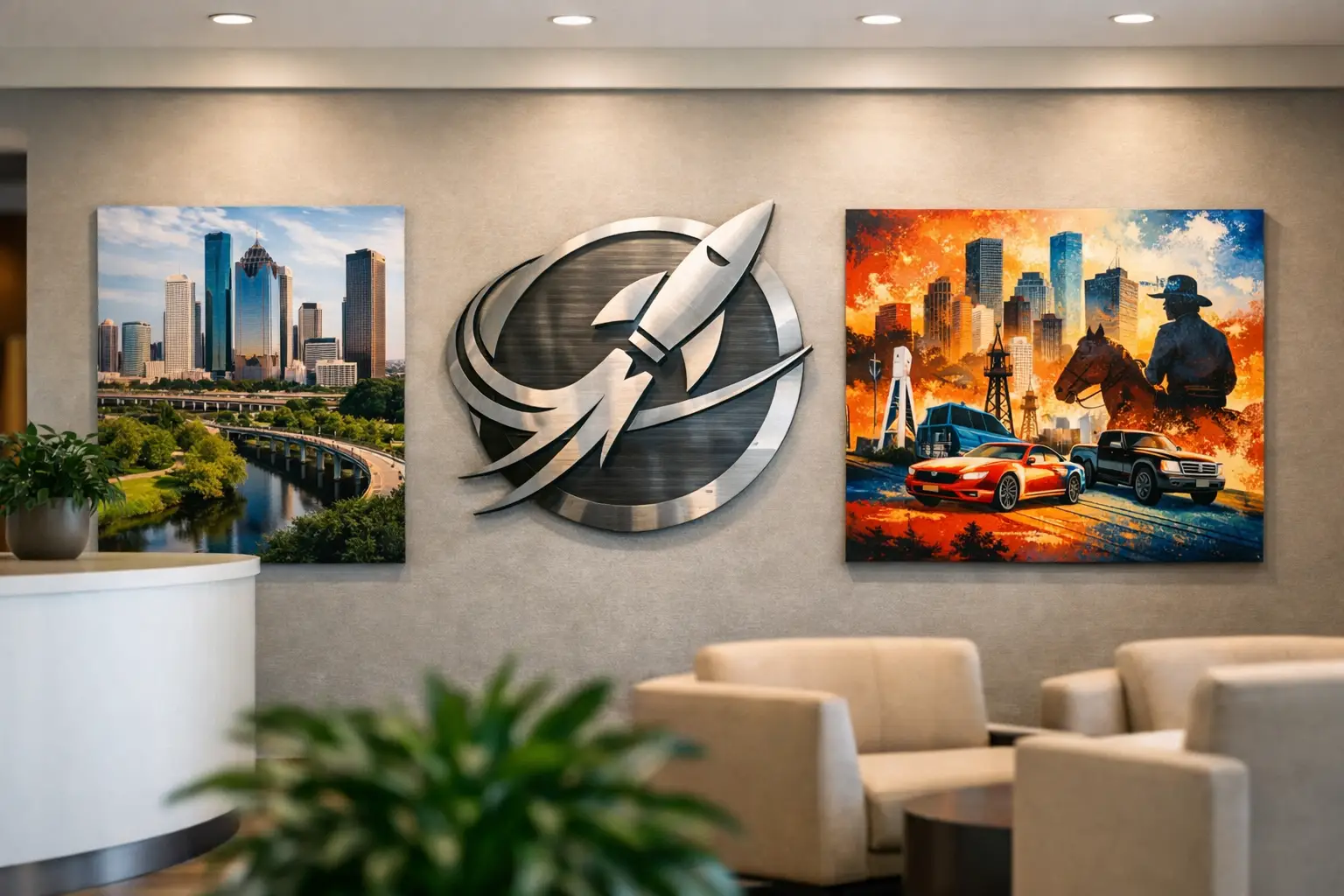Art for Office Lobby That Feels Like Houston